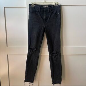 Madewell Women's dark grey Distressed Jeans high rise skinny size 28